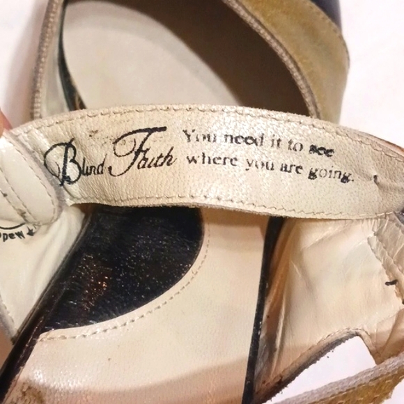 John Fluevog Gold and Black Women's Shoes - Picture 9 of 15